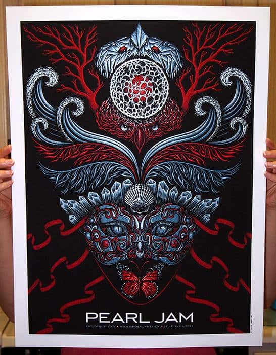Pearl Jam gig poster by Todd Slater