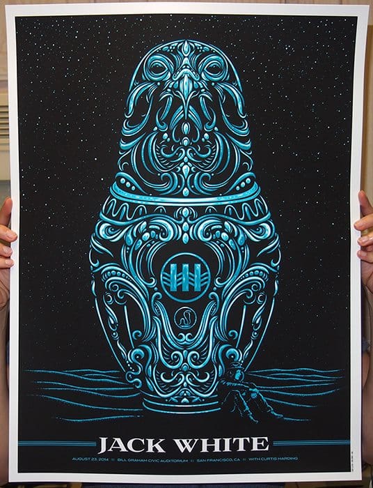 Jack White in San Francisco gig poster by Todd Slater