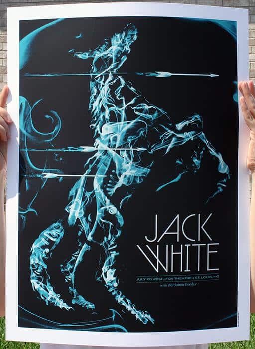 Jack White gig poster by Todd Slater