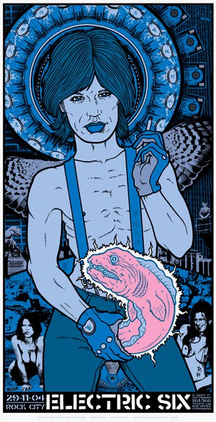 Rob Jones' gig poster for The Electric Six