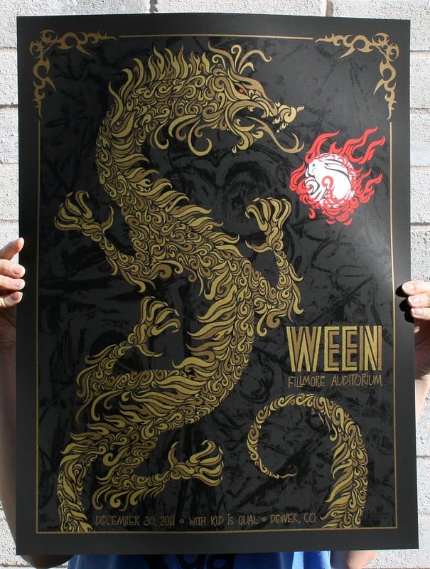 Ween gig poster by Todd Slater