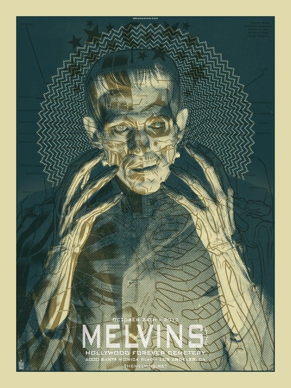 Brian Ewing's gig poster for a Melvins show