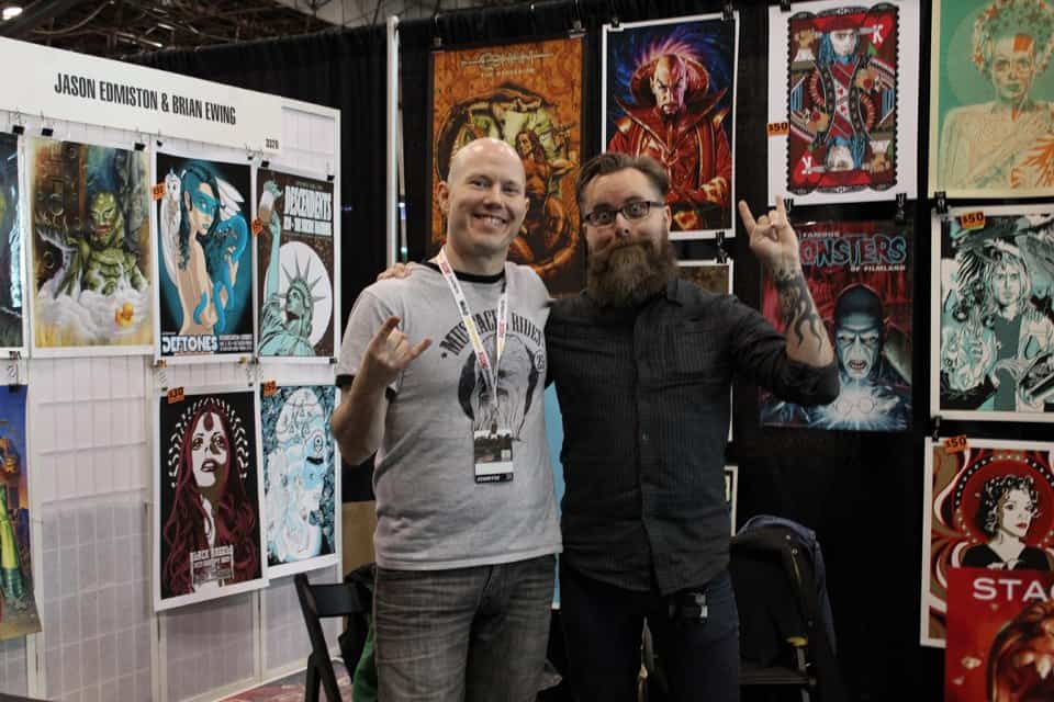 Jason Edmiston (L) with Brian Ewing (R) at the 2013 New York Comic Con