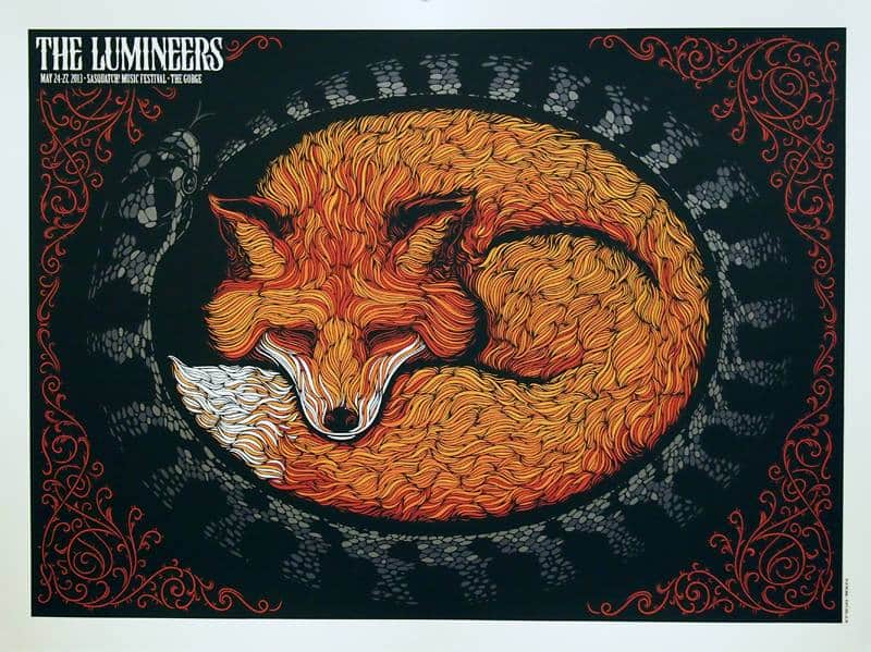 The Lumineers gig poster by Todd Slater