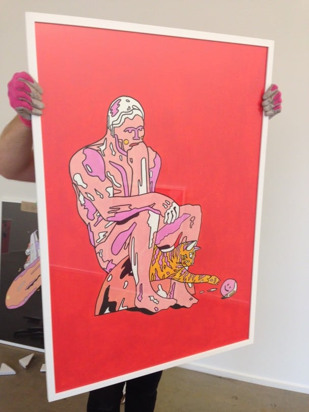 'Finker' by Sonny Day for his solo show 'Pink Fist'