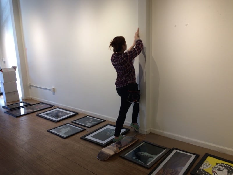 Setting up 'In Reference' at Gauntlet Gallery