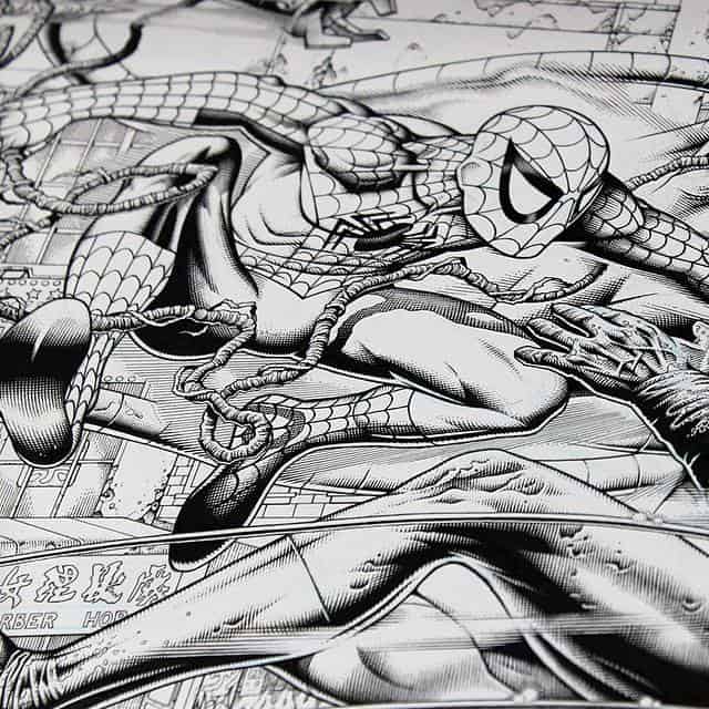 'Spider-Man vs Doc Ock' (ink work) by Mike Sutfin