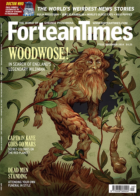 Cover featuring 'The Woodwose Wild Man' by Jonathan Burton for Fortean Times