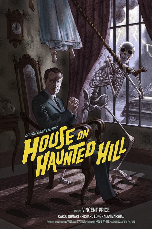 'House on Haunted Hill' by Jonathan Burton for Mondo