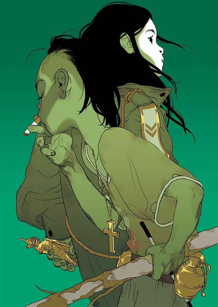'The Divine'  (Green Version) by Tomer Hanuka