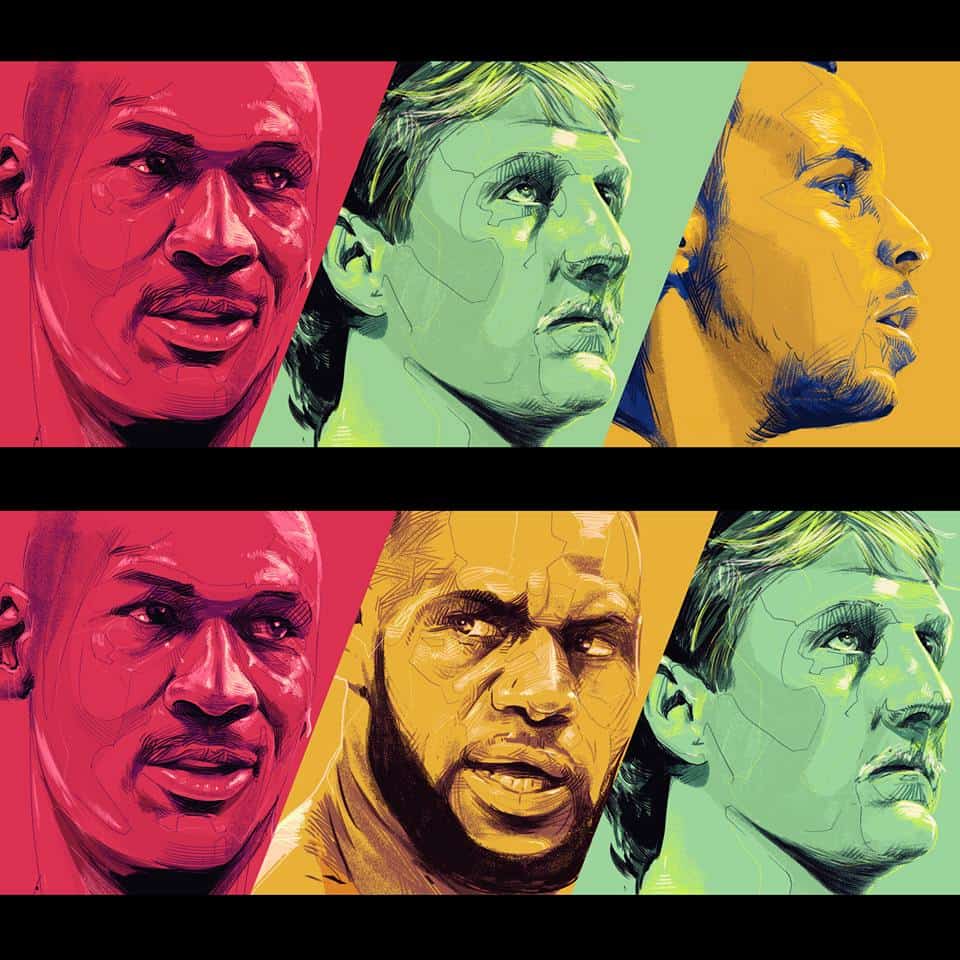 Oliver Barrett's illustration for ESPN's coverage of the 2015 NBA Finals