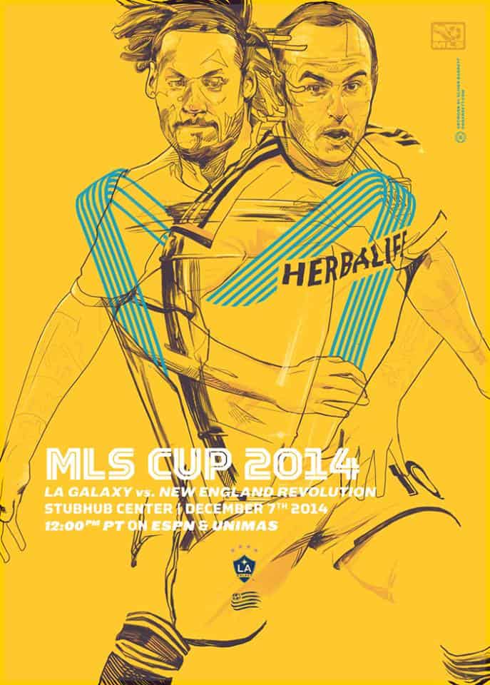 Oliver Barrett's illustration for the MLS Cup 2014