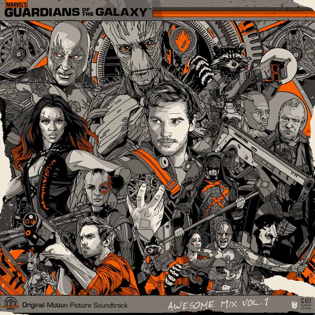 'Guardians of the Galaxy' Vinyl Soundtrack (Front Cover) by Tyler Stout