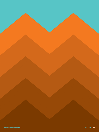 'Peaks' by Aaron Draplin from his 'Thick Lines' Series