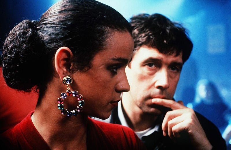 Jaye Davidson as Dil and Stephen Rea as Fergus in Neil Jordan's 1992 film 'The Crying Game'