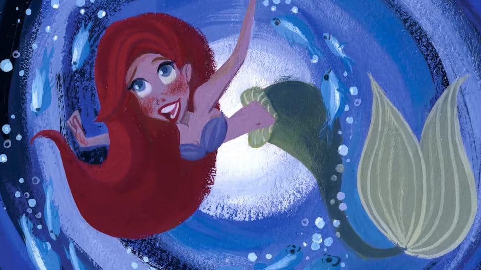 Lorelay Bové's illustration for the cover of 'The Little Mermaid' soundtrack from Disney Legacy Collection 