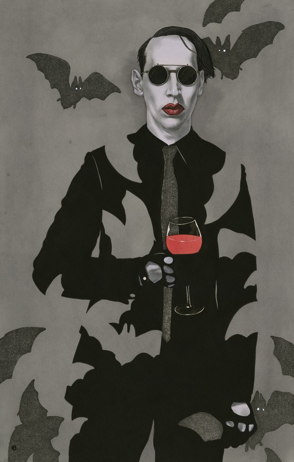 Marilyn Manson illustration by Edward Kinsella