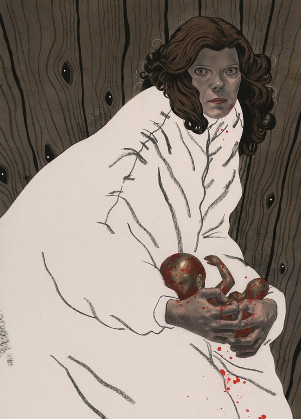 Edward Kinsella illustration for the Criterion Collection edition of the film 'The Brood'