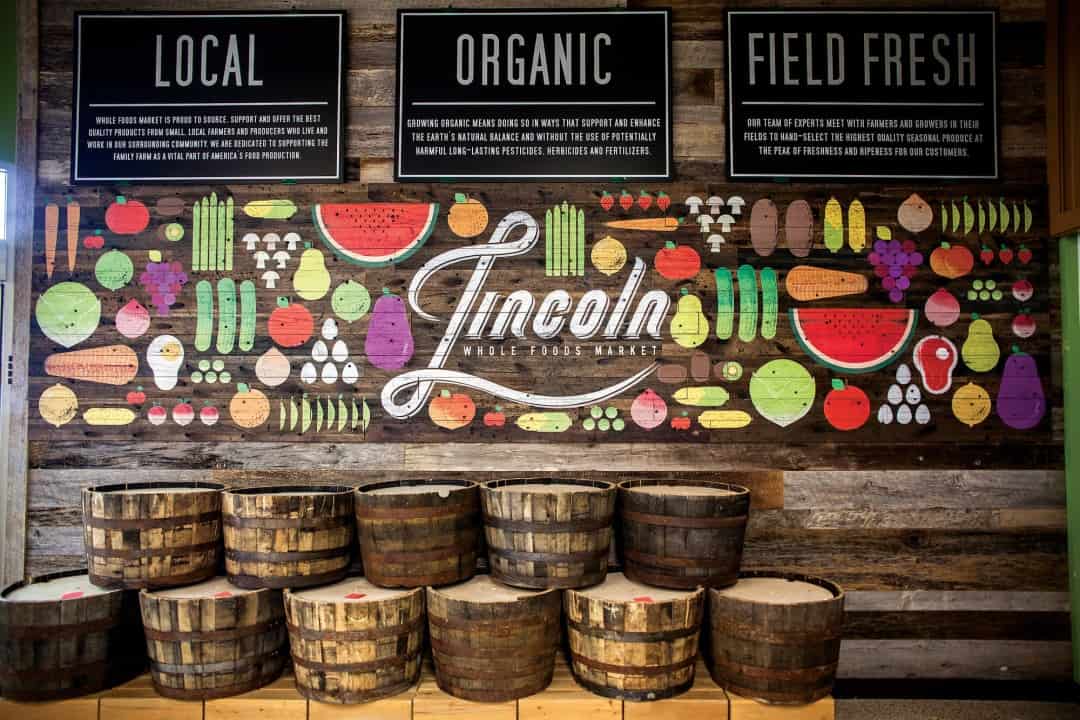 Mural at the new Whole Foods Market in Lincoln, Nebraska designed & painted by Eric Nyffeler