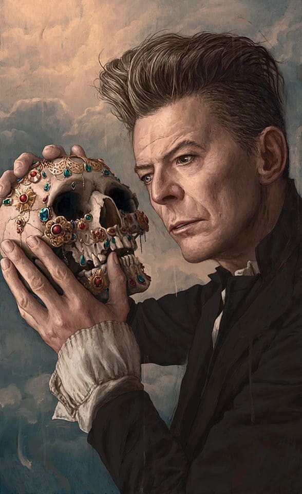 David Bowie illustration by Rory Kurtz for Rolling Stone