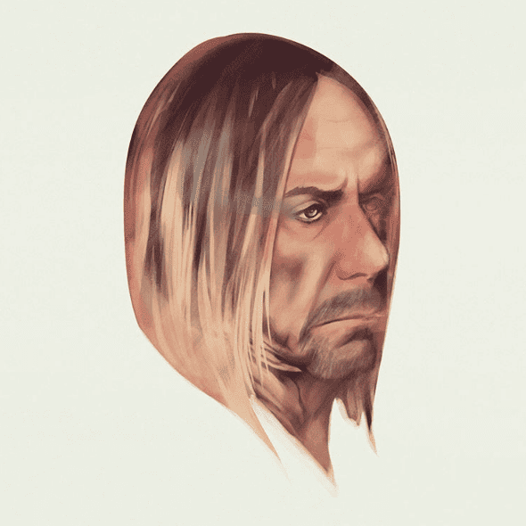 Illustration of Iggy Pop for The Village Voice by Jack Hughes
