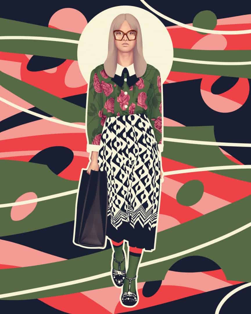 Illustrations based on Gucci's F/W16 Collection | personal illustrations by Jack Hughes
