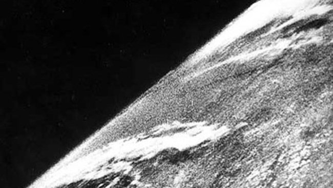 First photograph from space, October 24, 1946