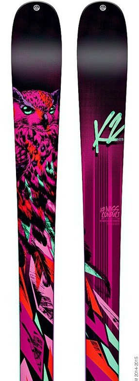Vanessa Foley's illustration on a pair of MissConduct Skis from K2
