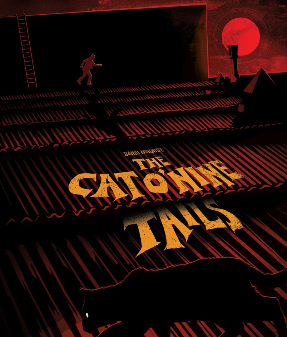 Booklet cover illustration by Matt Griffin for the Arrow Video release of 'The Cat O'Nine Tails'