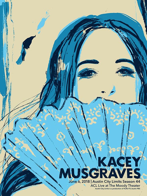 Kacey Musgraves gig poster by Jon Vogl