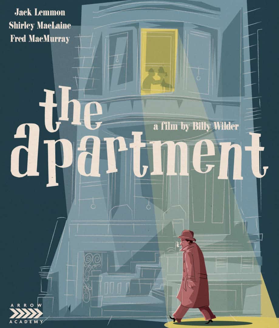 'The Apartment' key art illustration by Ignatius Fitzpatrick for Arrow Academy