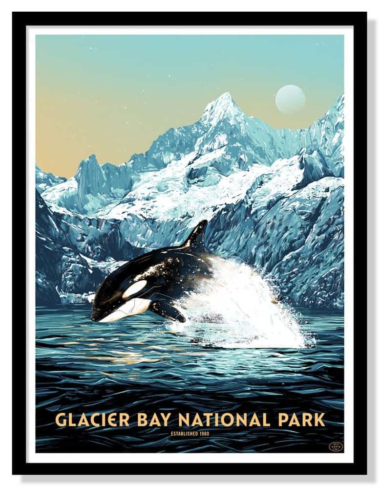 Glacier Bay National Park for Fifty Nine Parks Print Series by Oliver Barrett