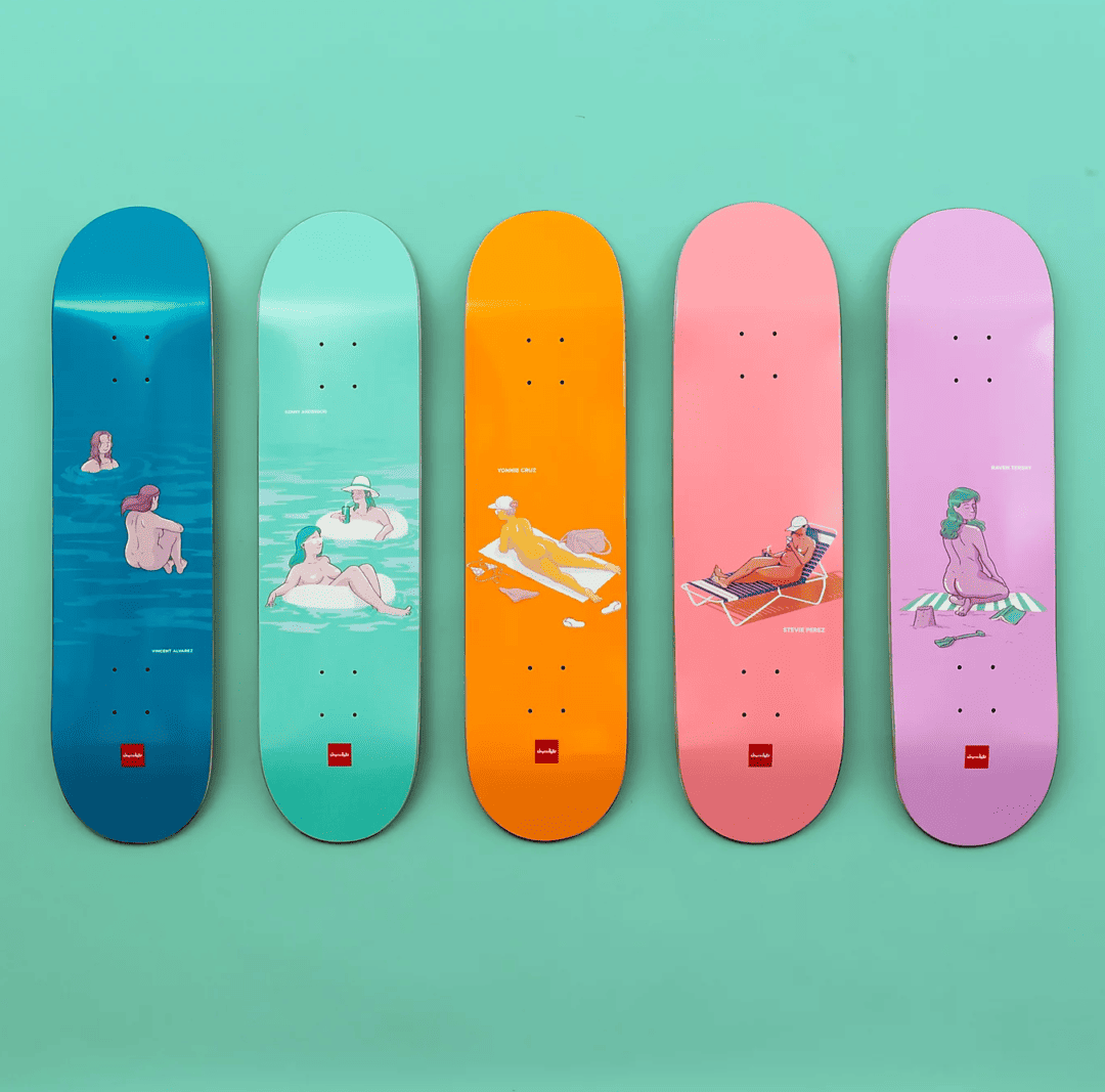 'The Sunbathers' by Donta Santistevan for Chocolate Skateboards