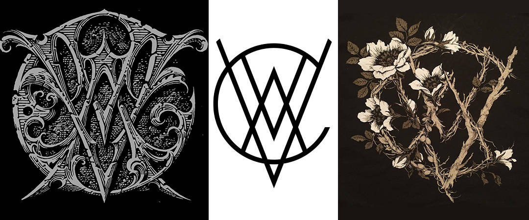 Aaron Horkey logo (L), Original logo also by Horkey (C), and Teagan White's version of the logo (R)