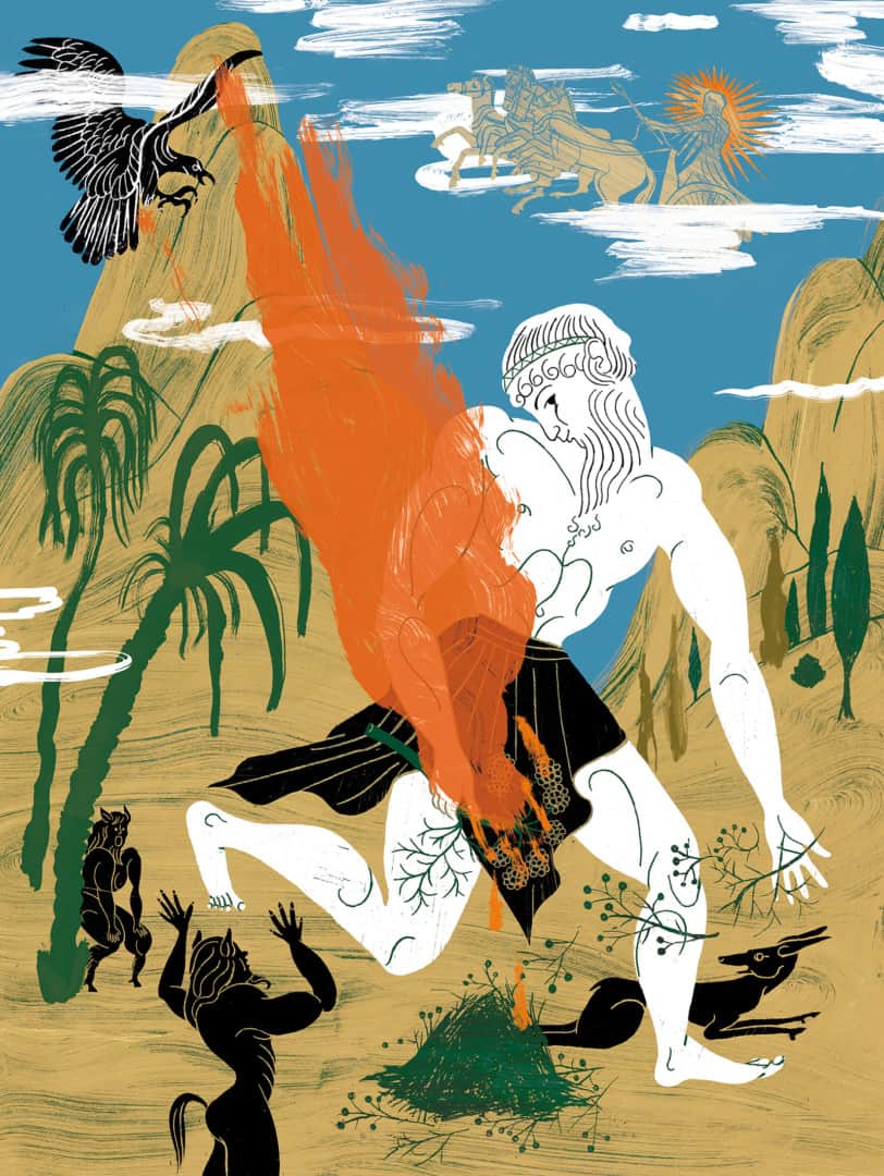Illustration for a Folio Society edition of Greek Heroes by Romy Blümel