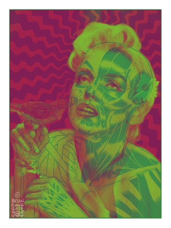 'Marilyn (Pink Green Colorway)' by Brian Ewing