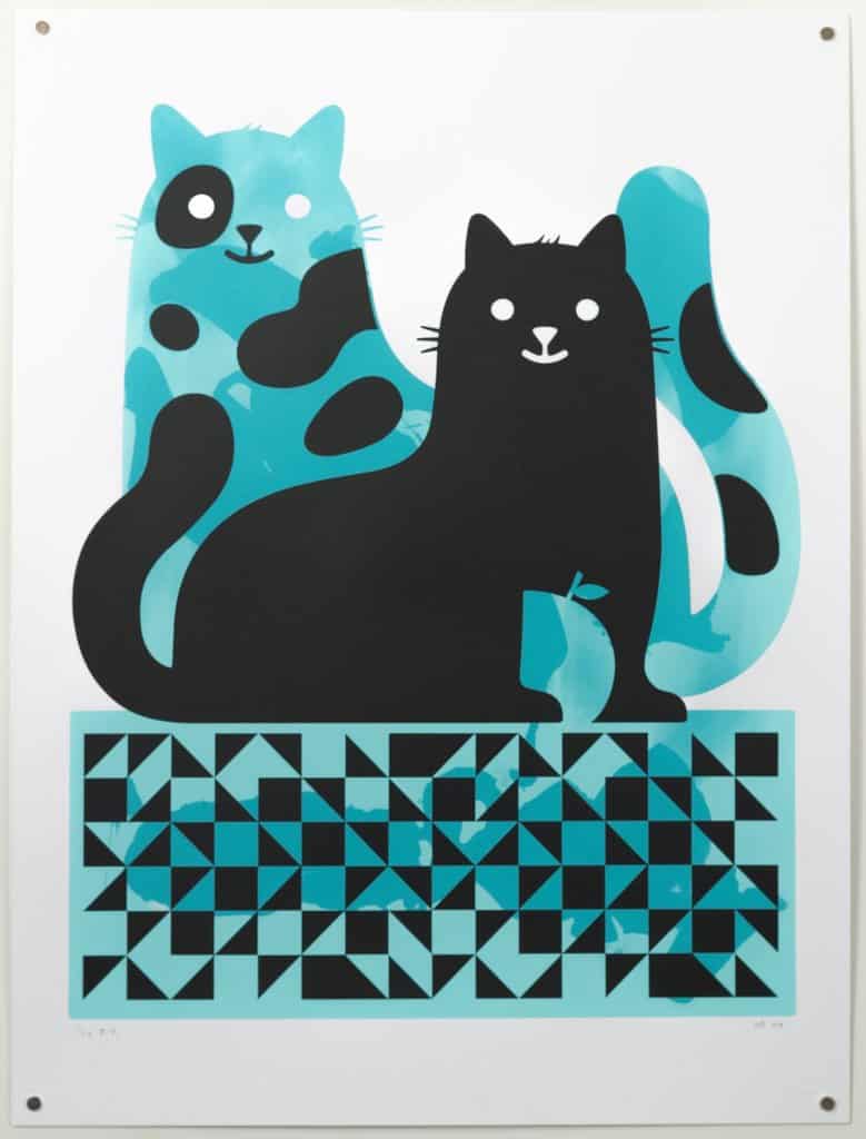 'Two Cats' by Little Friends of Printmaking