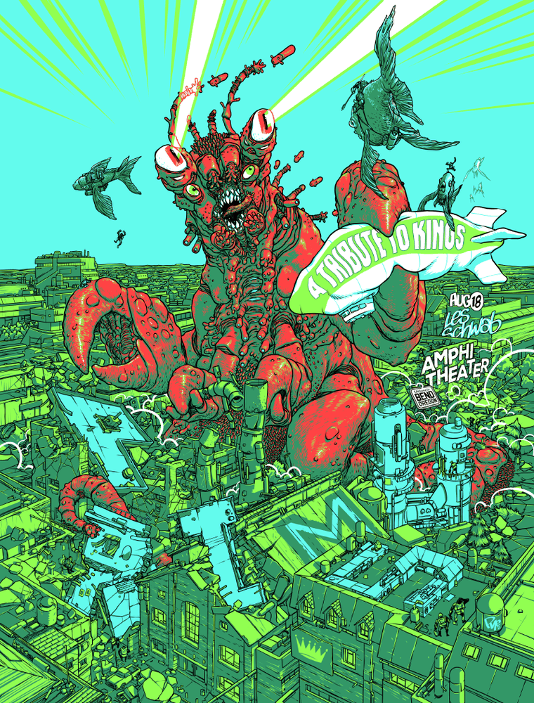 Primus 2021 gig poster by Pye Parr