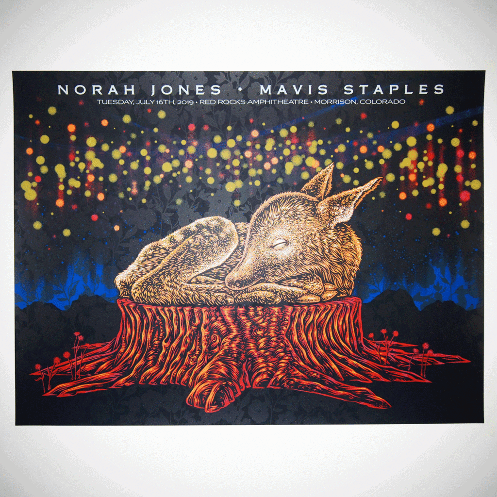 Norah Jones gig poster by Todd Slater