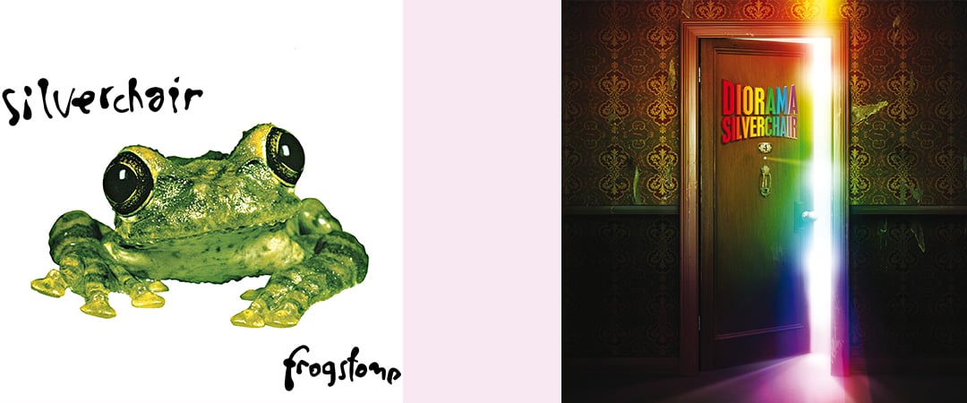 'Frogstomp,' released 1995 (L) and 'Diorama,' released 2002 (R)